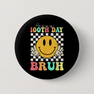Chapa Redonda De 5 Cm 100 días Bruh Smile 100 días a escolares