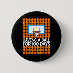 Chapa Redonda De 5 Cm 100 días de baile de básquetbol escolar regalo de 