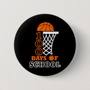 Chapa Redonda De 5 Cm 100 Días de Básquetbol Escolar 100 días de sc