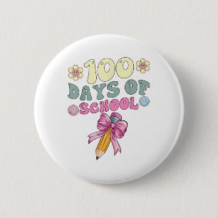 Chapa Redonda De 5 Cm 100 Días De Chicas Escolares Coquette Bow 100 Días