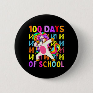 Chapa Redonda De 5 Cm 100 Días De Chicas Escolares Niños Unicorn Lover