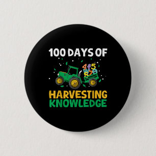 Chapa Redonda De 5 Cm 100 días de cultivo de tractores escolares
