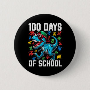 Chapa Redonda De 5 Cm 100 Días De Dinosaurio Escolar 100 Días De Escuela
