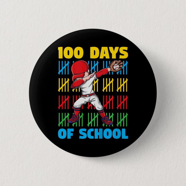 Chapa Redonda De 5 Cm 100 Días De Escolares 100º Día De Enseñanza (Anverso)