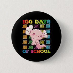 Chapa Redonda De 5 Cm 100 Días De Escuela Axolotl Profesor