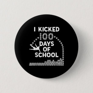 Chapa Redonda De 5 Cm 100 días de escuela de fútbol infantil 100 días