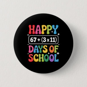 Chapa Redonda De 5 Cm 100 Días De Escuela Ecuación Matemática Groovy 67 