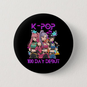 Chapa Redonda De 5 Cm 100 Días De Escuela K Pop 100 Días Más Fuertes Niñ