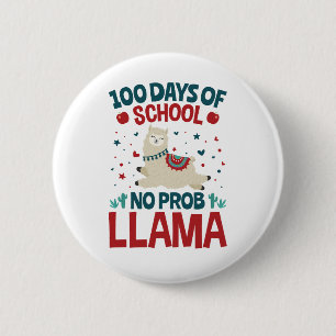 Chapa Redonda De 5 Cm 100 días de escuela no prob llama