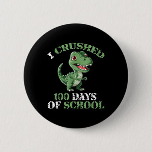 Chapa Redonda De 5 Cm 100 Días De Escuela Tyrannosaurus 100º Día De