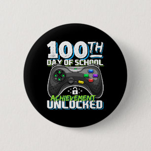 Chapa Redonda De 5 Cm 100 días de éxito escolar desbloqueados videojuego