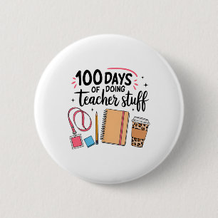 Chapa Redonda De 5 Cm 100 días de hacer cosas para profesores Felices 10