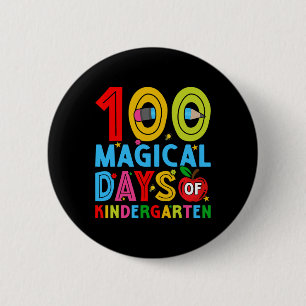 Chapa Redonda De 5 Cm 100 Días De Jardín De Niños Felices 100 Días De Es