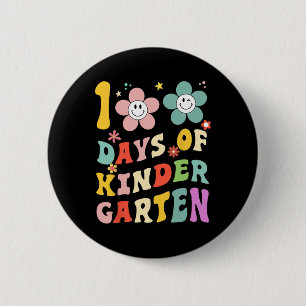 Chapa Redonda De 5 Cm 100 Días De La Escuela 100º Día En Groovy