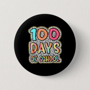Chapa Redonda De 5 Cm 100 Días De Maestros Escolares Niños 100 Días De