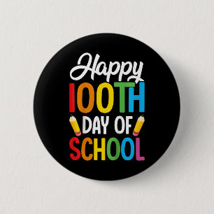Chapa Redonda De 5 Cm 100 Días De Maestros Escolares Niños Chicas Niños 