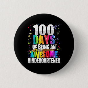 Chapa Redonda De 5 Cm 100 días de ser un genial kindergartner 100
