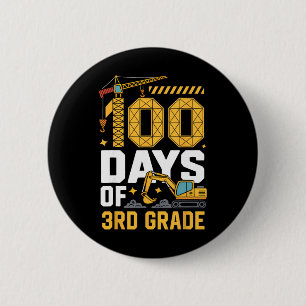 Chapa Redonda De 5 Cm 100 Días De Vehículo De Construcción De 3er Grado