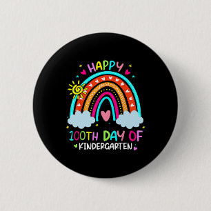 Chapa Redonda De 5 Cm 100 días del arcoiris de la escuela infantil