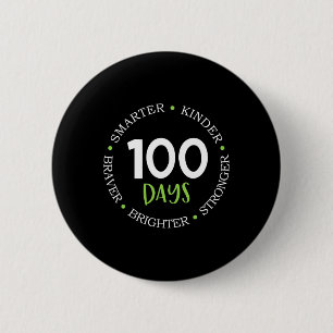 Chapa Redonda De 5 Cm 100 días del equipo de profesores escolares con me