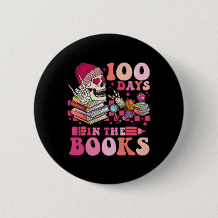 Chapa Redonda De 5 Cm 100 Días En Los Libros Profesor De Lectura Esquele