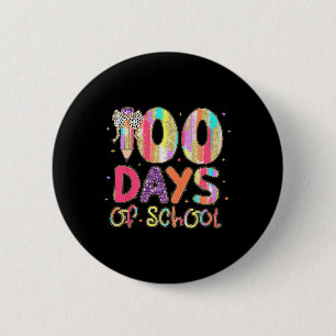 Chapa Redonda De 5 Cm 100 Días Escolares Coquette Lápiz De Maestros Gi