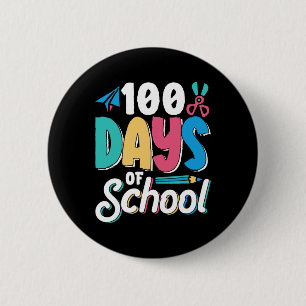 Chapa Redonda De 5 Cm 100 Días Escolares De Alumnos Cl