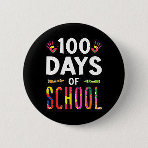 Chapa Redonda De 5 Cm 100 Días Escolares Diciendo Bello Equipo