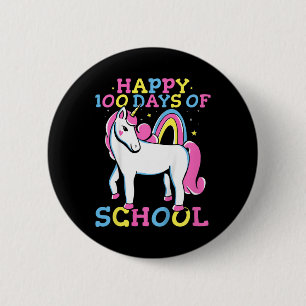 Chapa Redonda De 5 Cm 100 días felices de Chicas escolares 100 días de c