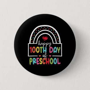 Chapa Redonda De 5 Cm 100 días felices para estudiantes de preescolar