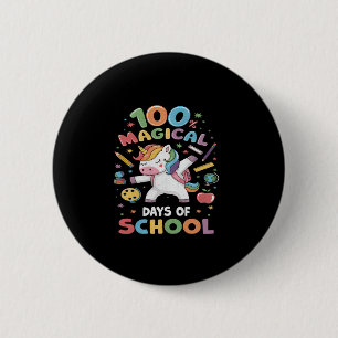 Chapa Redonda De 5 Cm 100 días mágicos de la escuela Unicornio