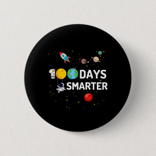 Chapa Redonda De 5 Cm 100 Días Más Inteligente Divertido 100º Día De La