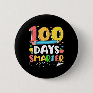 Chapa Redonda De 5 Cm 100 días más inteligentes, 100 días feliz día del