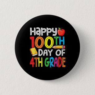 Chapa Redonda De 5 Cm 100 días más inteligentes cuarto curso 100° día de