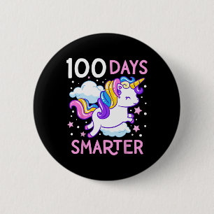 Chapa Redonda De 5 Cm 100 días más inteligentes de clases en Unicorn