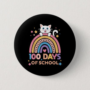 Chapa Redonda De 5 Cm 100 días niños Chicas más inteligentes Kitten Cat