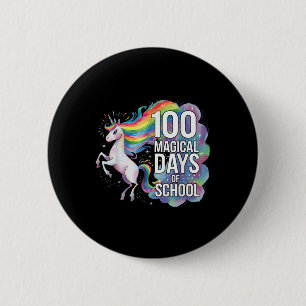 Chapa Redonda De 5 Cm 100 días niños Chicas más inteligentes Unicorn 100