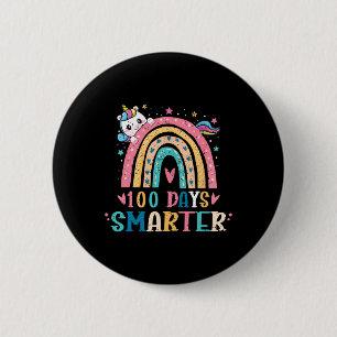 Chapa Redonda De 5 Cm 100 días niños Chicas más inteligentes Unicorn 100