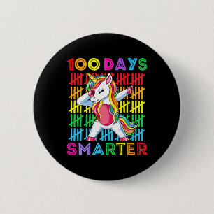 Chapa Redonda De 5 Cm 100 días niños Chicas más inteligentes Unicorn 100