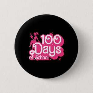 Chapa Redonda De 5 Cm 100 días rosados de Chica escolar 100 días de prof