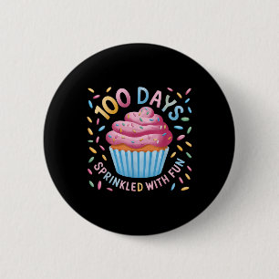 Chapa Redonda De 5 Cm 100 días salpicados con divertidos 100 días de cla