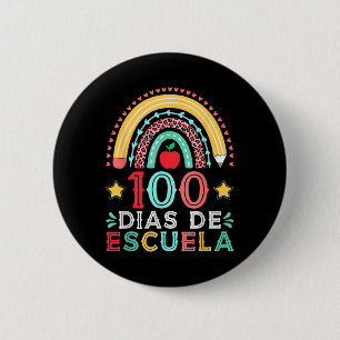 Chapa Redonda De 5 Cm 100 Maestra Española Dias De Escuela Rainbow
