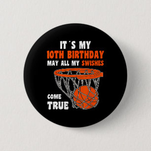 Chapa Redonda De 5 Cm 10 años feliz décimo cumpleaños Bysketbyll décimo