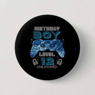 Chapa Redonda De 5 Cm 12.º Jugador de Cumpleaños Nivel 12 Videojuegos De