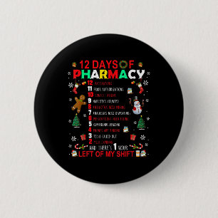 Chapa Redonda De 5 Cm 12 Días De Farmacia Divertida Navidad Farmacéutico