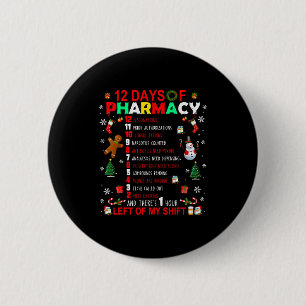 Chapa Redonda De 5 Cm 12 Días De Farmacia Divertida Navidad Farmacéutico
