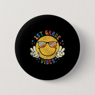 Chapa Redonda De 5 Cm 1.ᵉʳ Regalo de sonrisa de felice para los vibrante