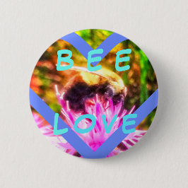 CHAPA REDONDA DE 5 CM 1 BEE LOVE MED PIN