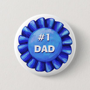 Chapa Redonda De 5 Cm #1 distintivo azul de papá