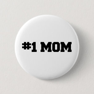 Chapa Redonda De 5 Cm #1 la MAMÁ, el día de madre feliz, numera a 1 ma